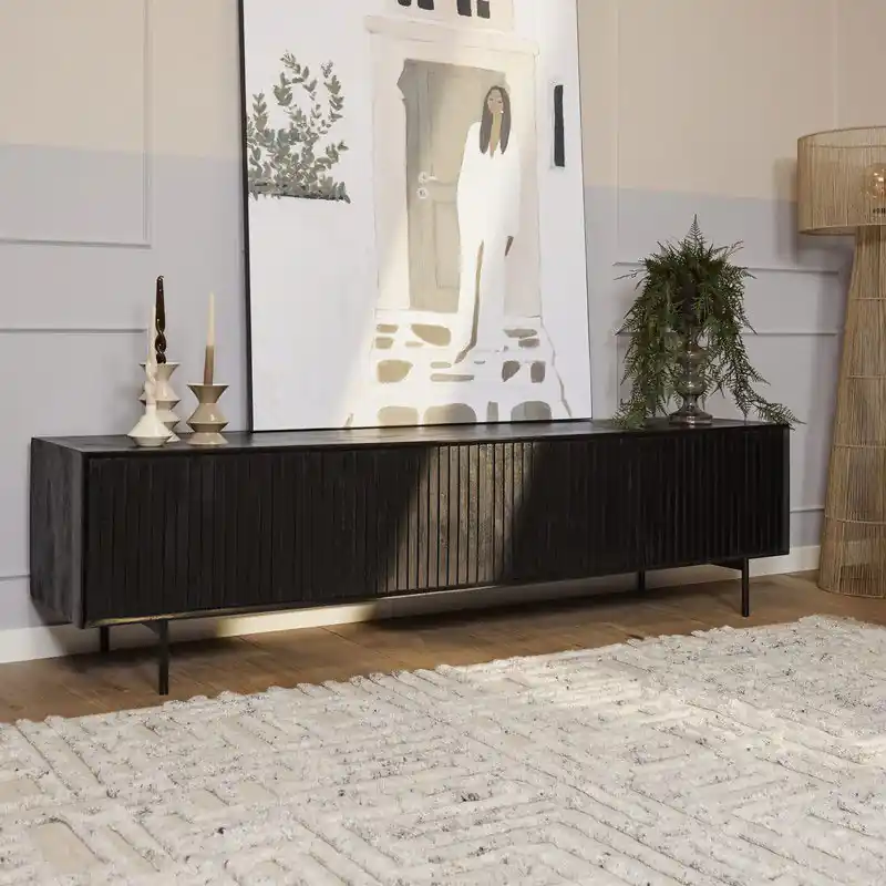 Nieuw Model Starfurn Tv meubel Madison Black | 210 cm