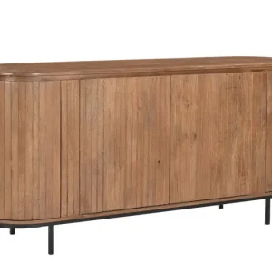 Livingfurn - Dressoir Noor Natural 170cm - Mangohout / Gecoat Staal Superprijs