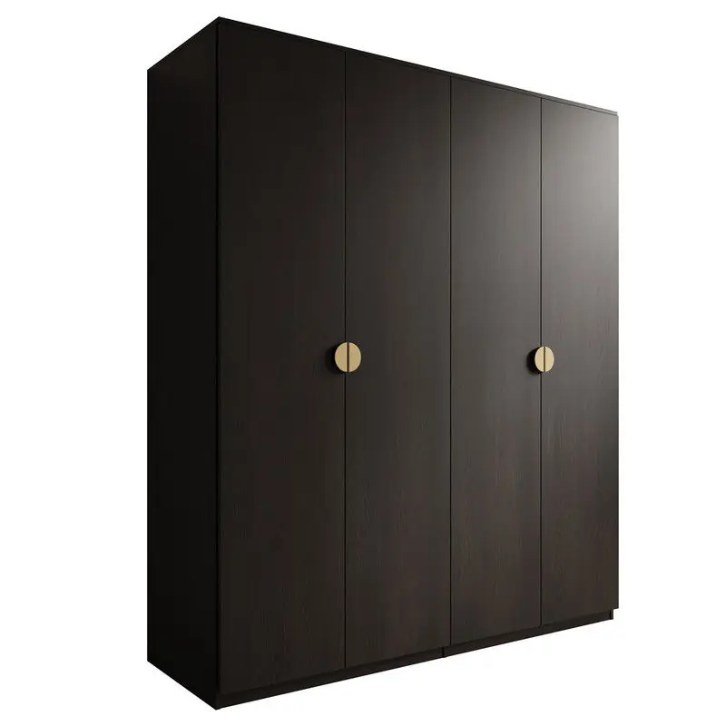 Meubella - Kledingkast Monor - Zwart eiken - 180 cm Nieuw Model