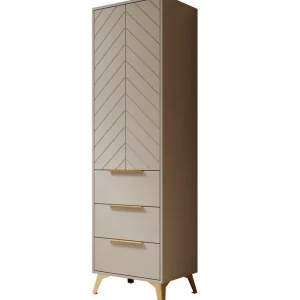 Nieuwe Collectie Meubella - Kledingkast Xiano - Beige - 53 cm