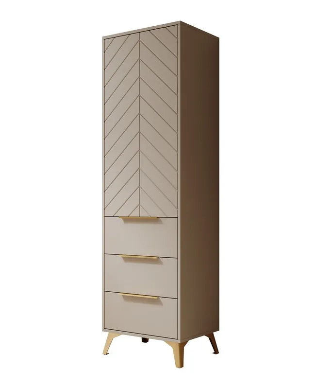 Nieuwe Collectie Meubella - Kledingkast Xiano - Beige - 53 cm