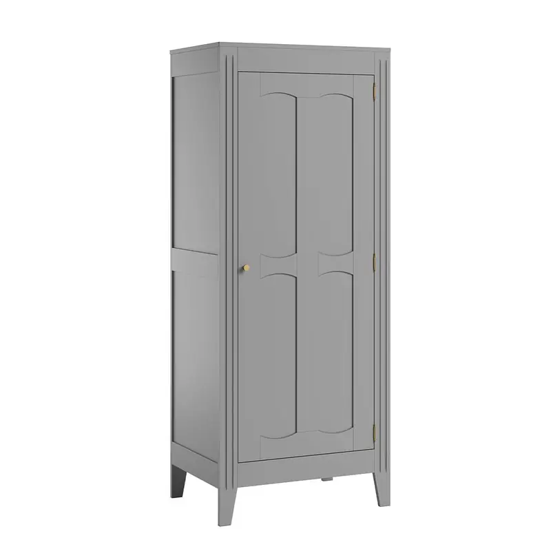 Kast met 1 deur, planken en kledingkast L80.5 x H196.8 cm - Milenne Nieuw