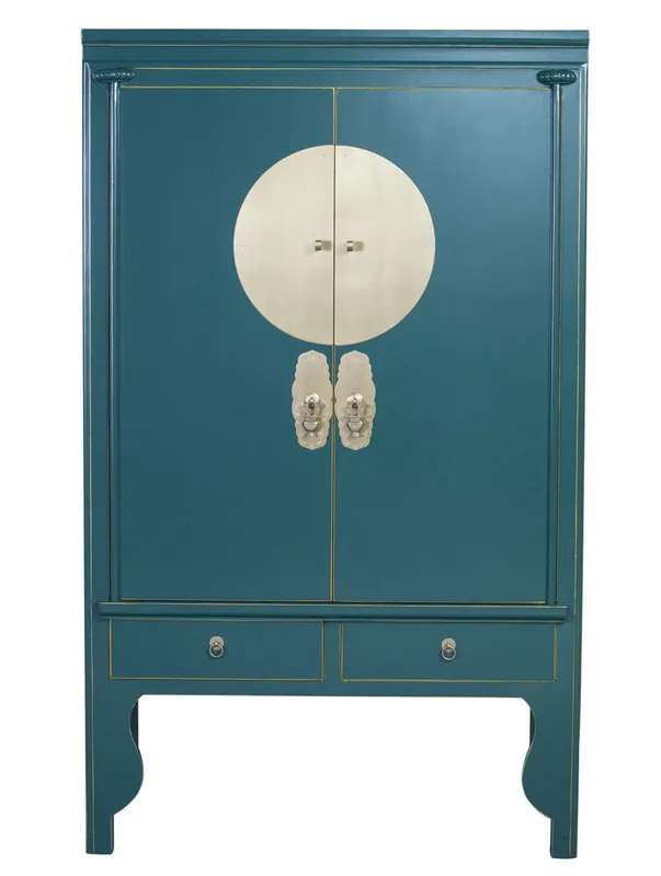 Exclusief Fine Asianliving Chinese Bruidskast Teal - Orientique Collectie