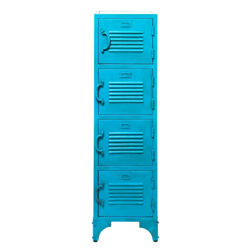 Merkproduct Rootsmann Lockerkast Blauw | Locker Met 4 Deuren