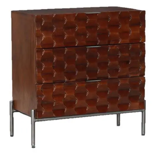 Ambachtelijk Tower living Paola chest 3 drws. 80x40x80