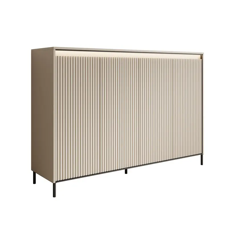 Meubella - Dressoir Timoteo - Beige - 152 cm Voordeelprijs