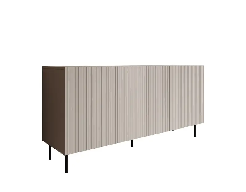 Meubella - Dressoir Alex - Beige - 156 cm Ambachtelijk