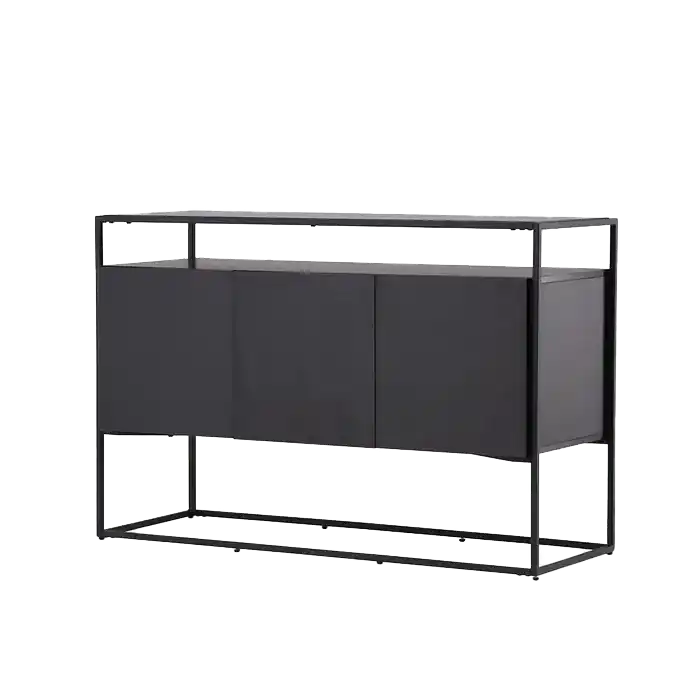 Koopje Cedric houten dressoir zwart - 120 x 45 cm