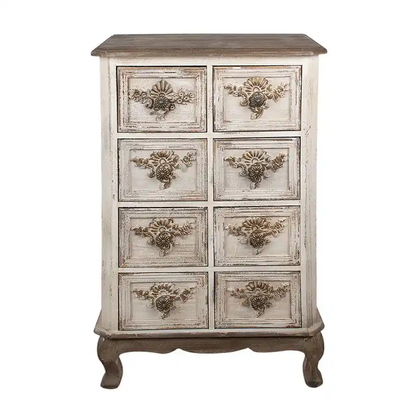 Clayre & Eef Dressoir 60x37x100 cm Beige Hout Nieuw