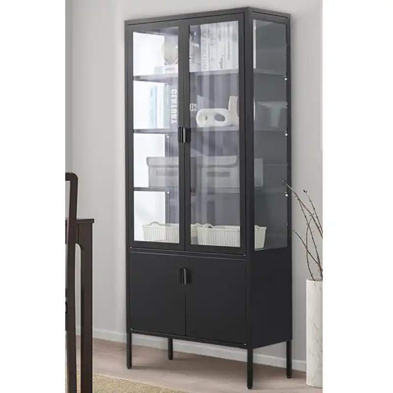 Op = Op House Nordic Vitrinekast Brisbane 4-Deurs Zwart