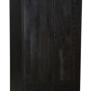 Livingfurn - Kabinetkast Kala - 40x100x170 - Mangohout en Gecoat Staal Dagaanbieding