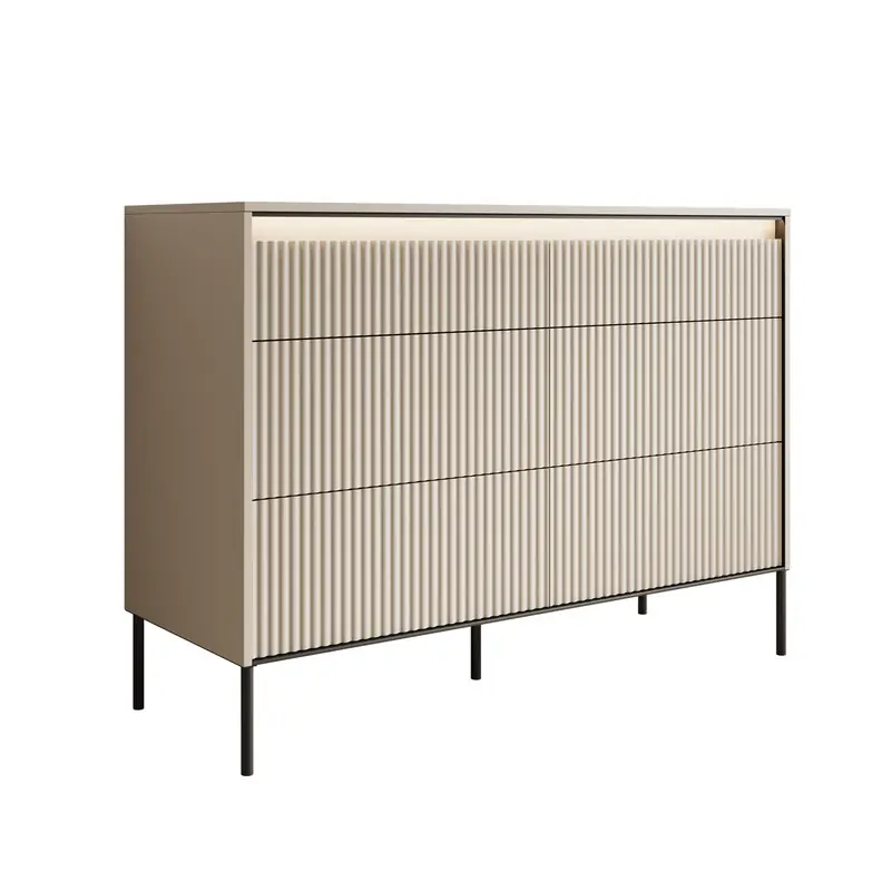 Beste Prijs Meubella - Ladekast Timoteo - Beige - 130 cm