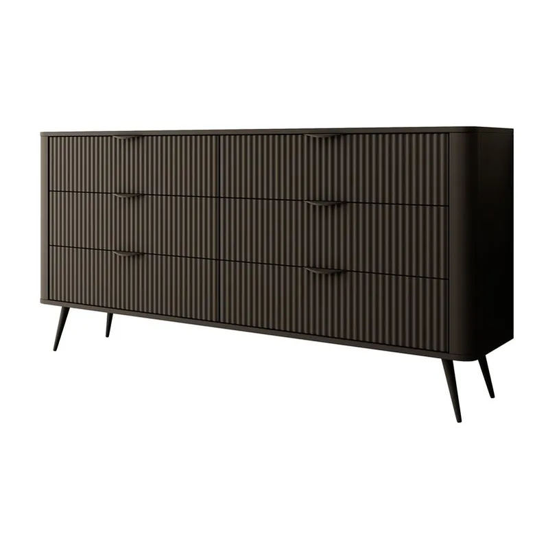 Express Levering Meubella - Ladekast Lima - Zwart - 163 cm