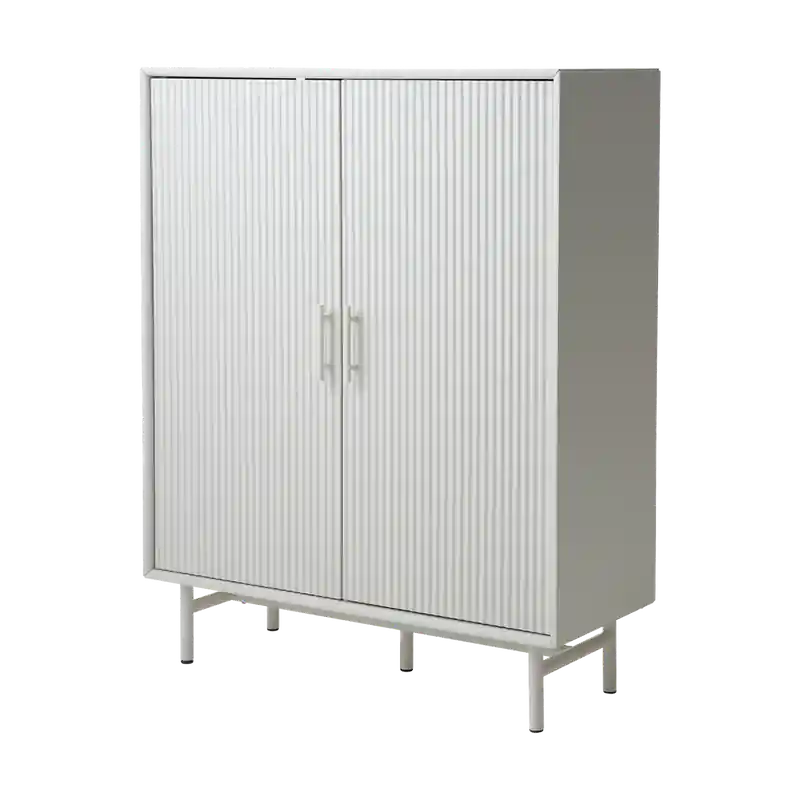 Arlo houten opbergkast grijs/beige - 100 x 125 cm Professioneel