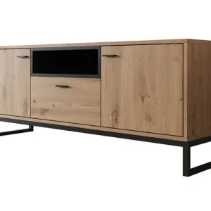 Nieuw Meubella - TV-Meubel Ozzy - Eiken - Zwart - 135 cm