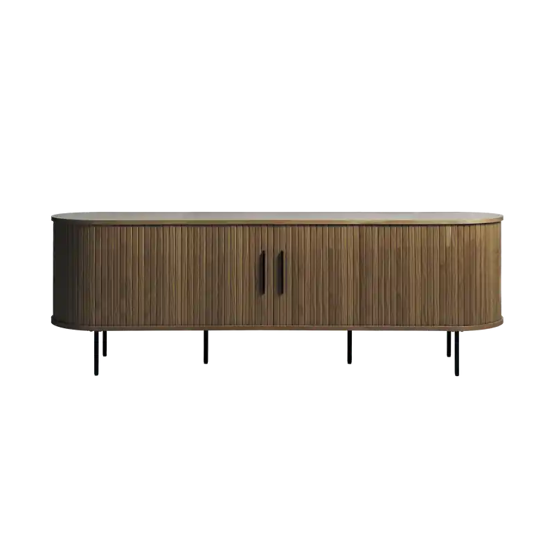 Koopje Lenn houten tv meubel gerookt eiken - 180 x 40 cm