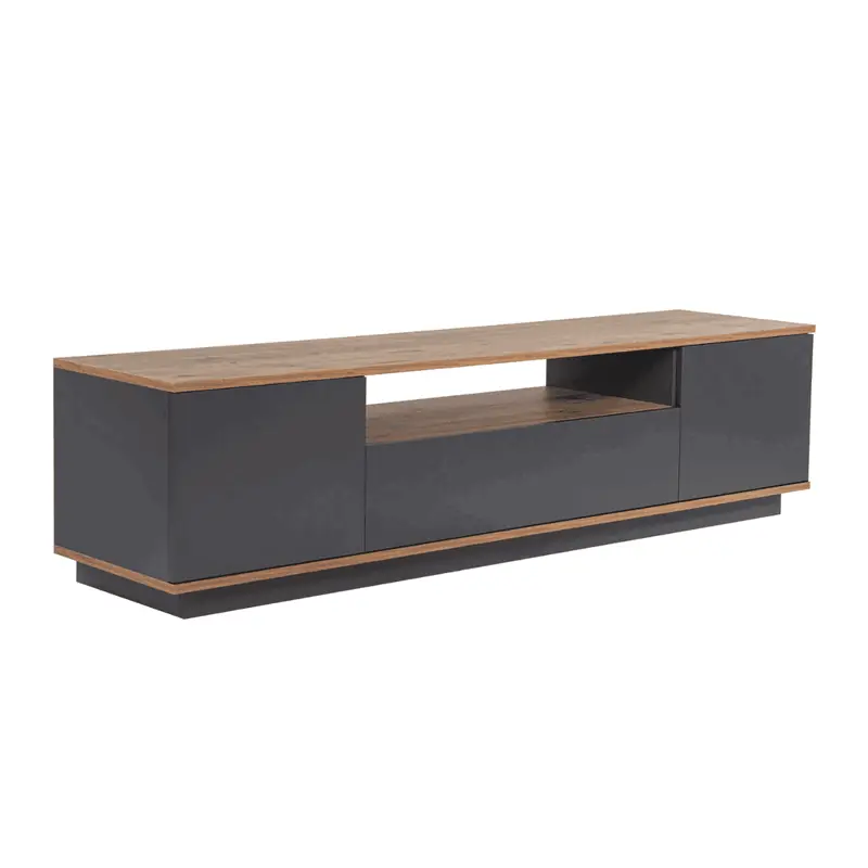 Favoriet TV-meubel met 3 opklapbare deuren en 1 niche L180 cm - VERAMONT