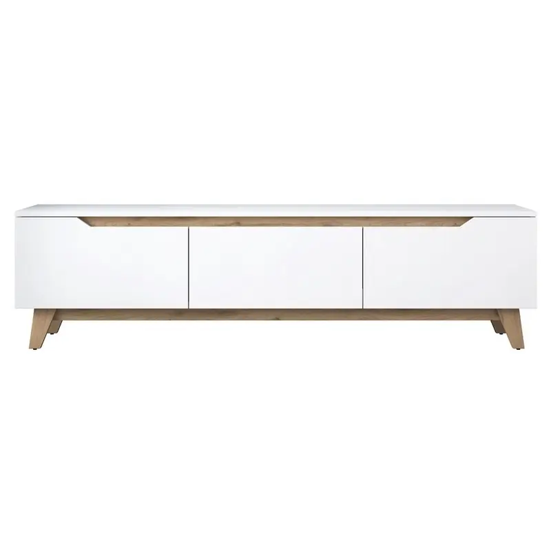 Tv-meubel 3 deuren wit - L180 cm Professioneel