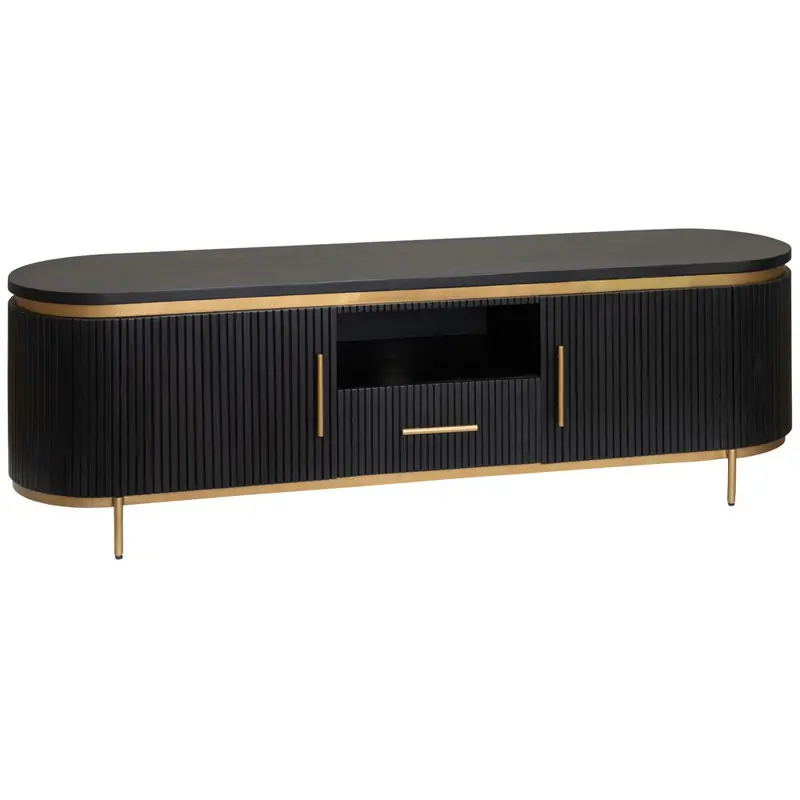 Tower living Rivello TV cabinet 2 drs. 1 drw. open niche - 180x45x55 Gereduceerde Prijs