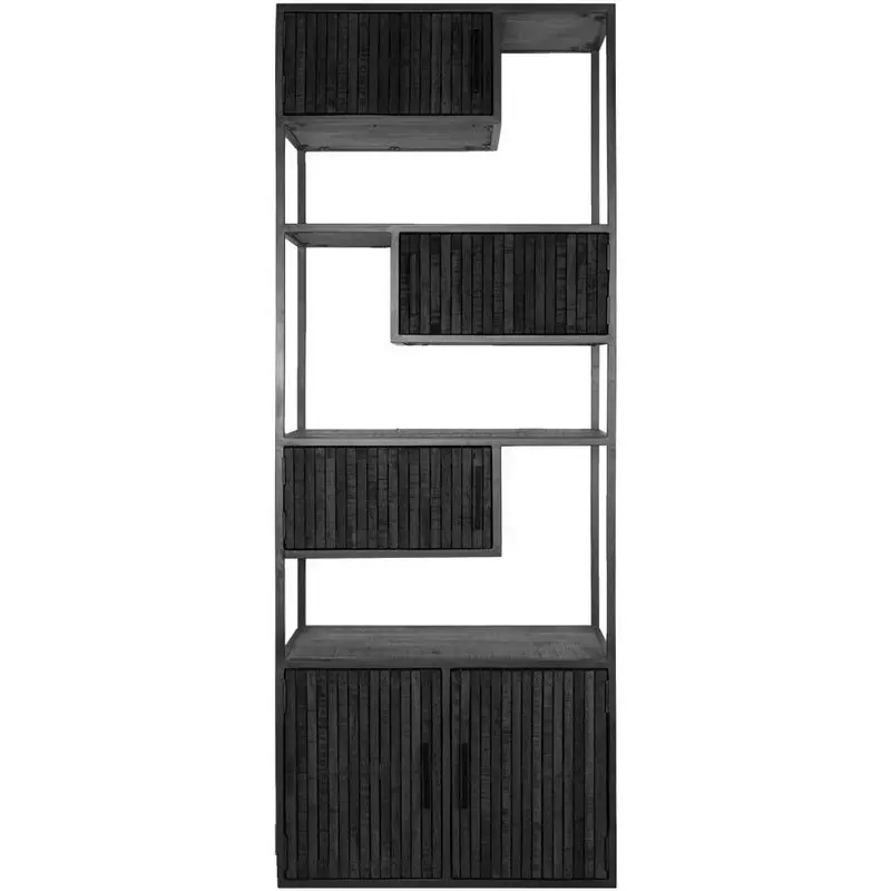 Topkwaliteit Kast Loek 210 x 80 cm - Zwart Mangohout