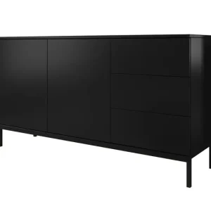 Meubella - Dressoir Queen - Mat Zwart - 150 cm Gratis Verzending