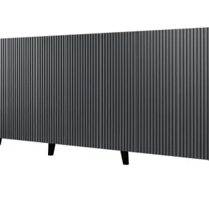 Meubella - Dressoir Vintar - Antraciet - 200 cm Premium