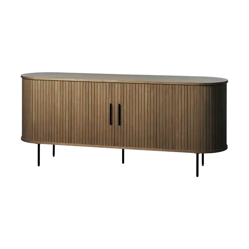 Lenn houten dressoir gerookt eiken - 180 x 45 cm Wereldwijde Verzending