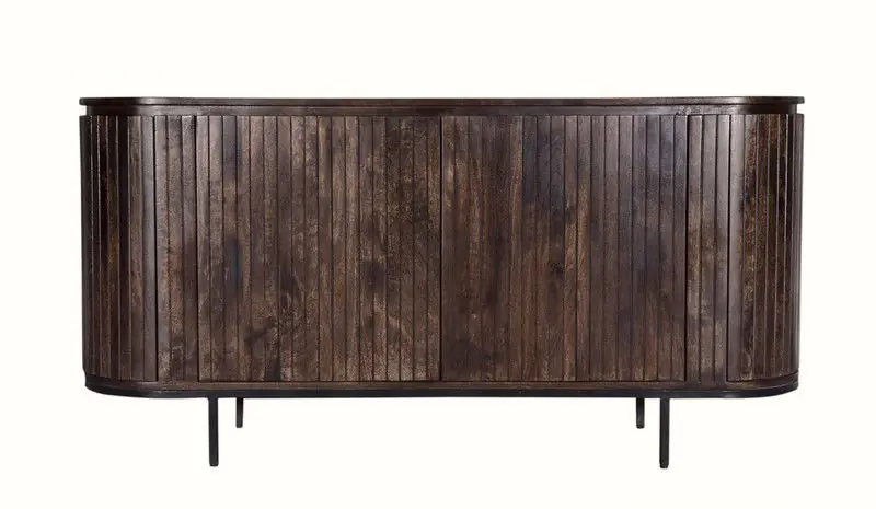 Modern Livingfurn - Dressoir Noor Walnut 170cm - Mangohout / Gecoat Staal