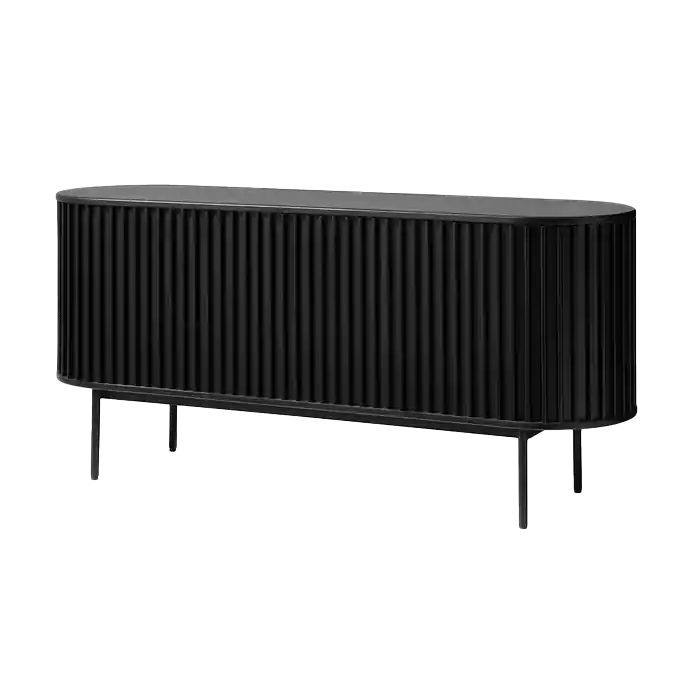 Redmer houten sideboard zwart eiken - 160 x 45 cm Luxe