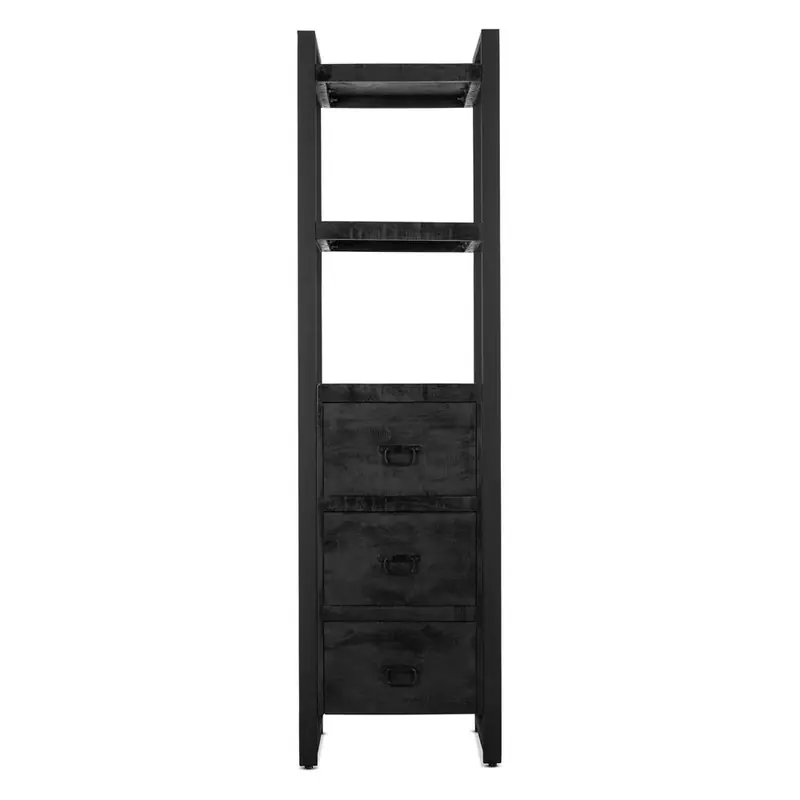 Rechtstreeks Van De Fabrikant Benoa Britt 3 Drawer Bookshelf Black 55 cm