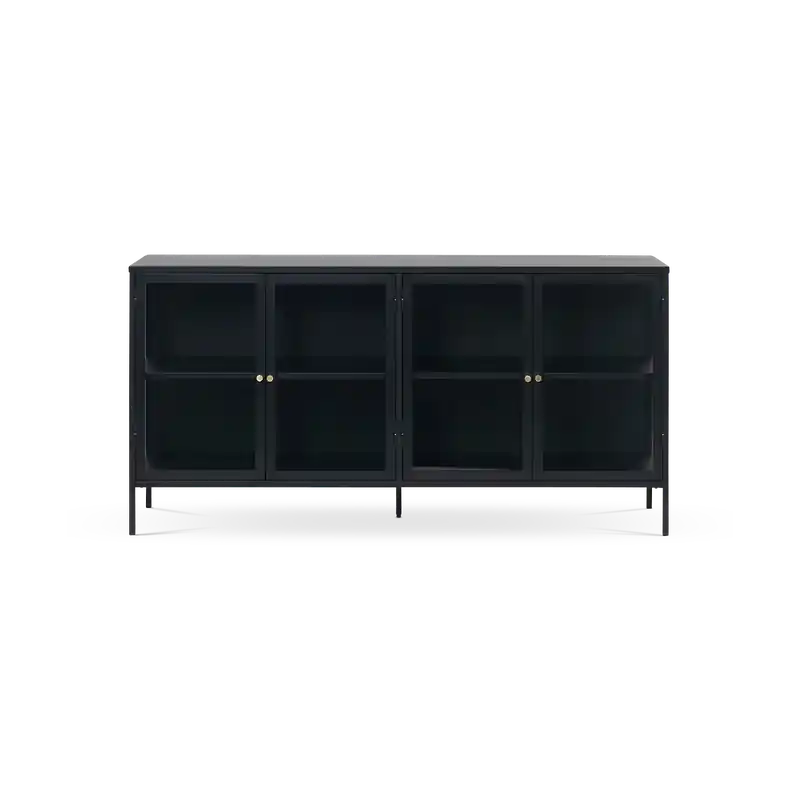 Carrie metalen opbergkast zwart - 170 x 40 cm Favoriet