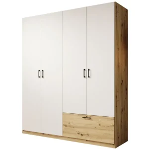 Meubella - Kledingkast Audrey - Wit - 180 cm Lage Kosten