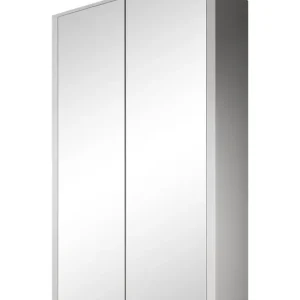 Meubella - Kledingkast Malibu - Wit - 113 cm - Met spiegel Plaats Bestelling