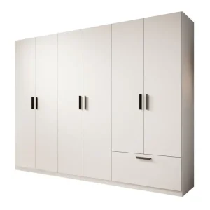 Origineel Meubella - Kledingkast Lillian - Wit - 270 cm