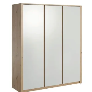 Meubella - Kledingkast Melody - Wit - Eiken - 166 cm Koopje