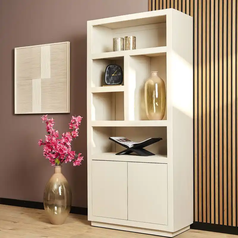 Starfurn - Vakkenkast Brussel - Beige - 45x90x200 cm Shop Nu