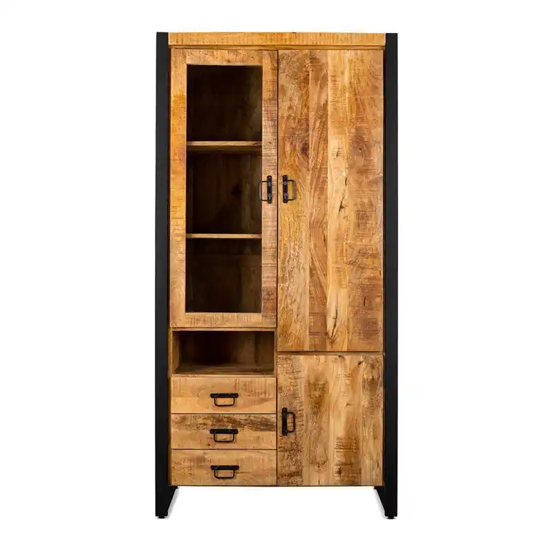 Must-Have Benoa Vitrine Kast Britt Glazen Deur Links