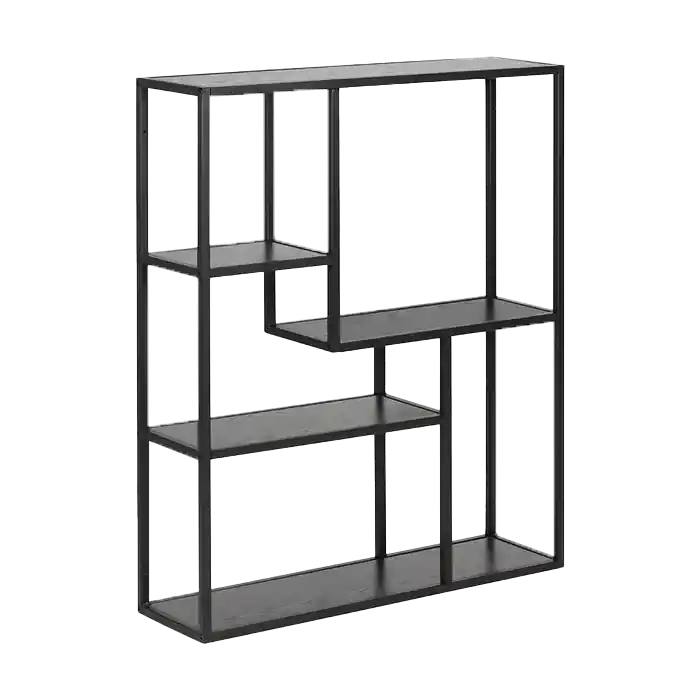 Vic houten wandkast zwart - 75 x 91 cm Superprijs