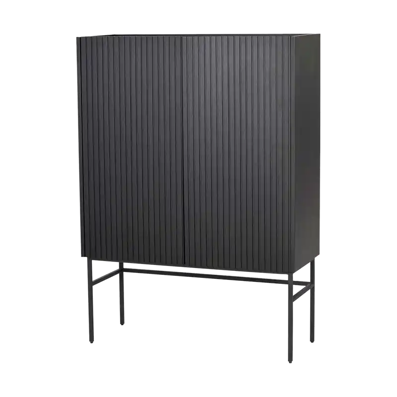 Halifax houten opbergkast zwart - 140 x 100 cm Veilige Betaling