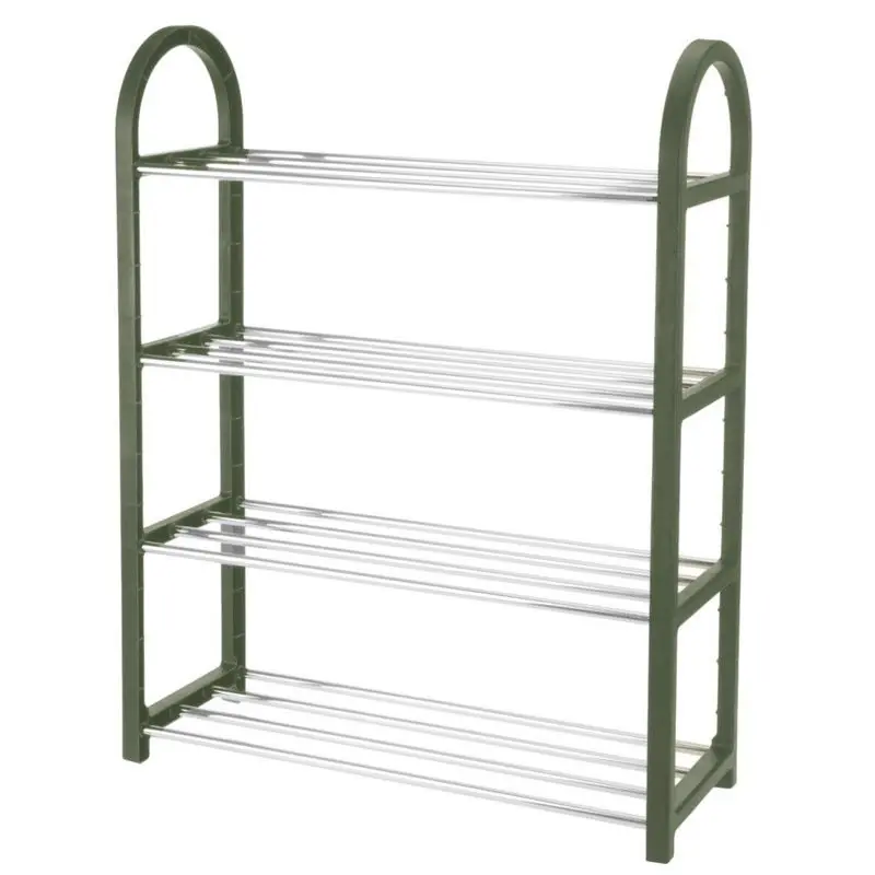 Aanbieding Schoenenrek/schoenenstandaard - 4-laags - grijs - 50 x 19 x 65 cm - Schoenenrekken