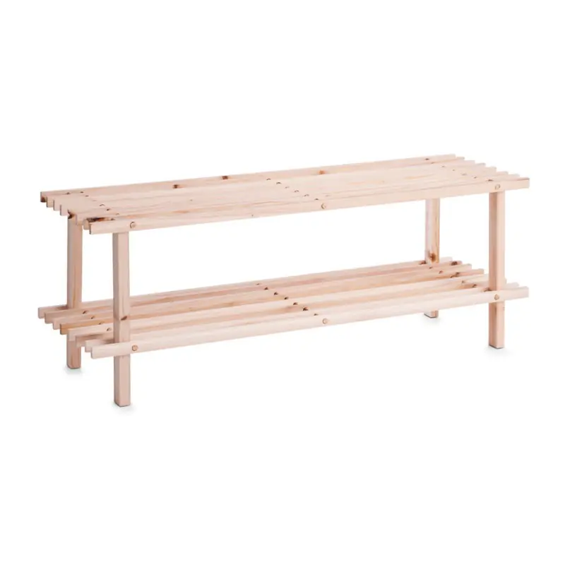 Zeller Schoenenrek - hout - 2-laags - 80 x 26 x 29 cm - Schoenenrekken Gereduceerde Prijs