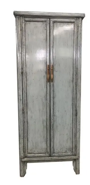 Uitverkoop D - Livingfurn - Kabinetkast Icons- twee deurs - Elmhout - Grijs