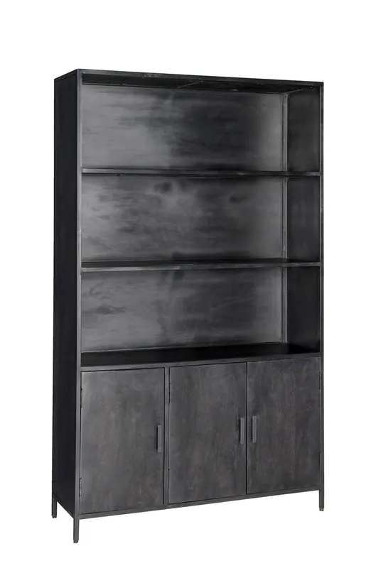 Alleen Vandaag Livingfurn - Kabinetkast Kala - 40x120x200 - Mangohout en Gecoat Staal