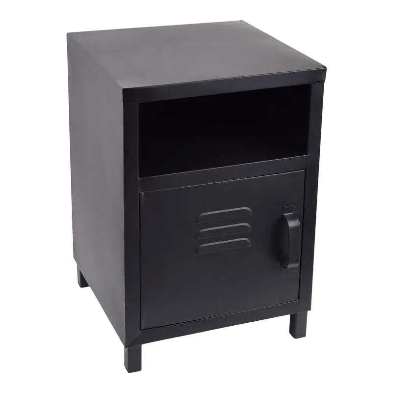 LOFT42 Mira Industrieel Nachtkastje - Metaal - Zwart - 51x35x35 Snelle Levering