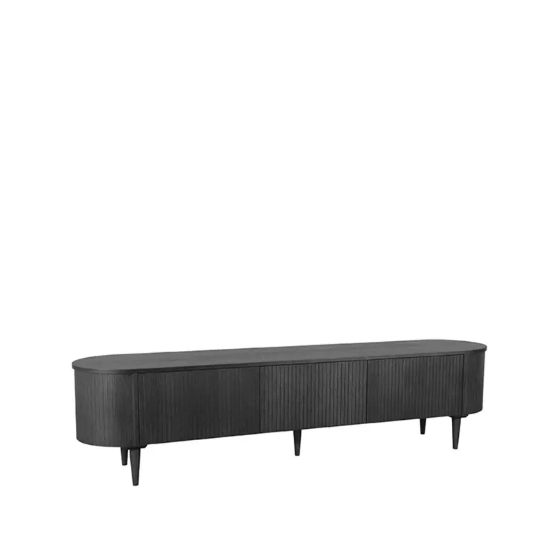 LABEL51 Tv-meubel Oliva - Zwart - Eiken - Tv-Meubel 220 cm Beste Prijs