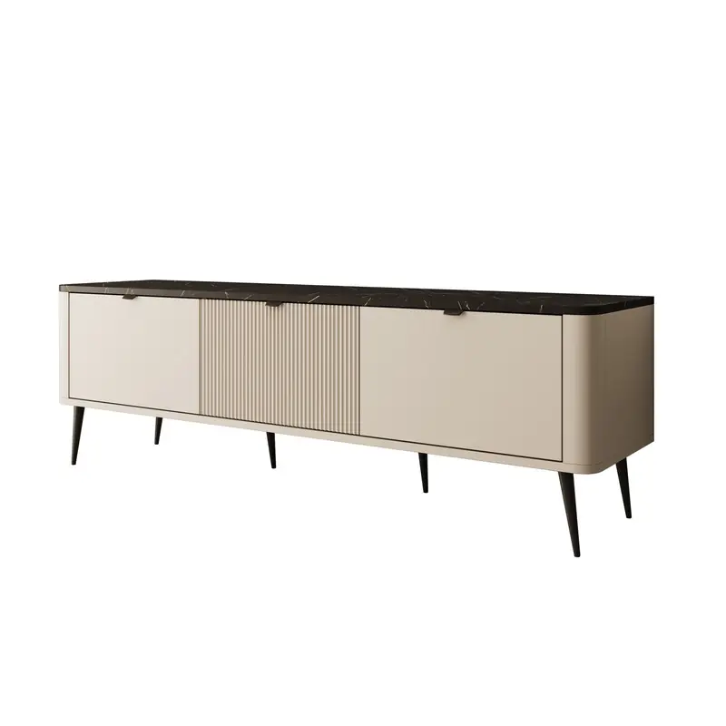 Meubella - TV-Meubel Mace - Beige - 160 cm Koopje