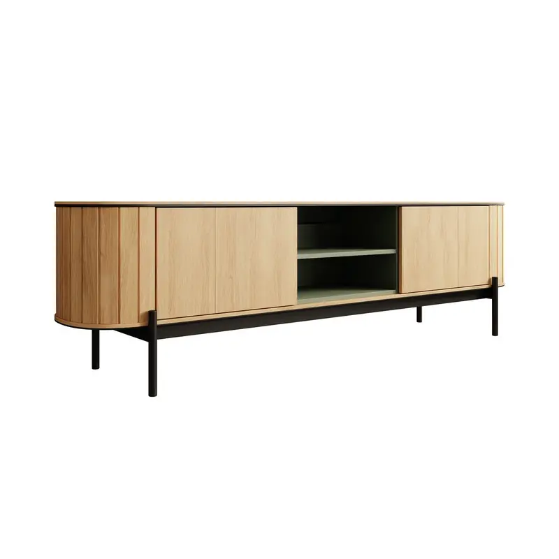 Rechtstreeks Van De Fabrikant Meubella - TV-Meubel Royale - Eiken - 200 cm