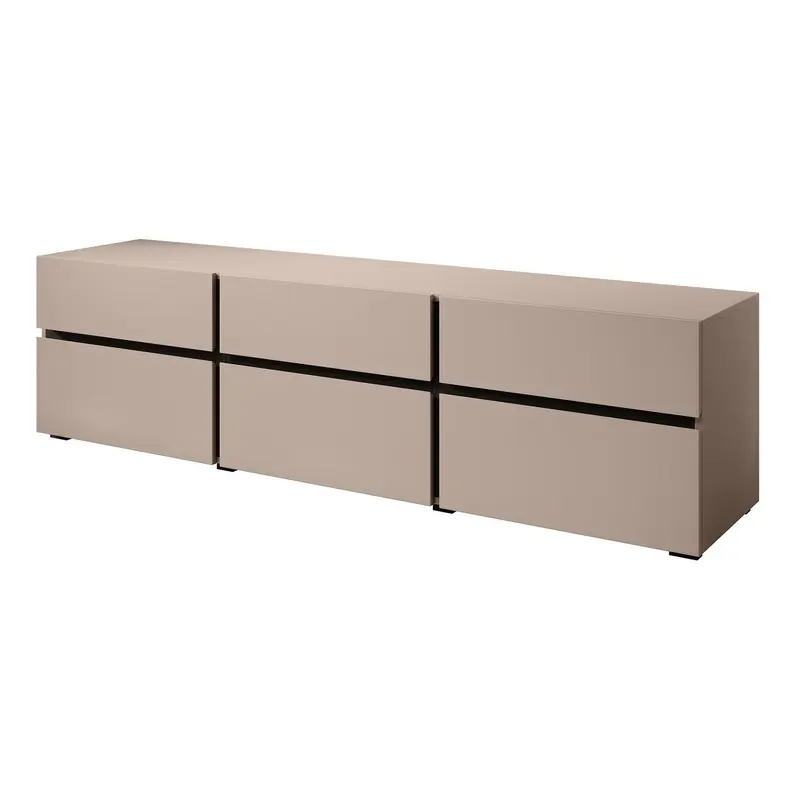 Meubella - TV-Meubel Cainan - Beige - Zwart - 180 cm Uitverkoop