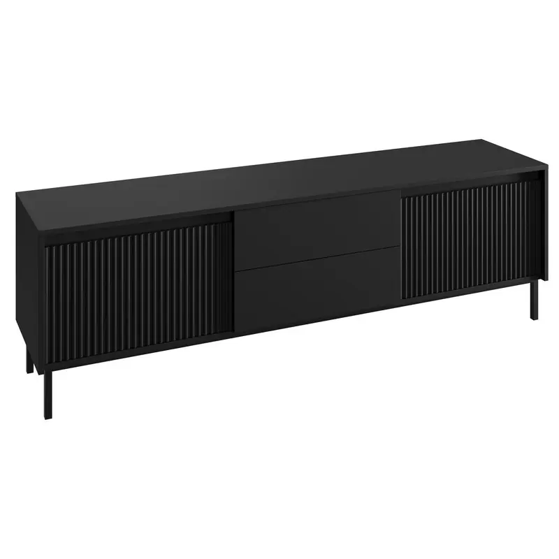 Direct Verzonden Meubella - TV-Meubel Orvana 2 - Zwart - 174 cm