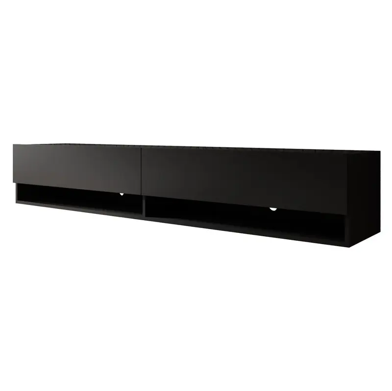 Meubella - TV-Meubel Asino - Mat Zwart - 180 cm Populair